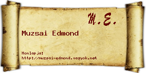 Muzsai Edmond névjegykártya